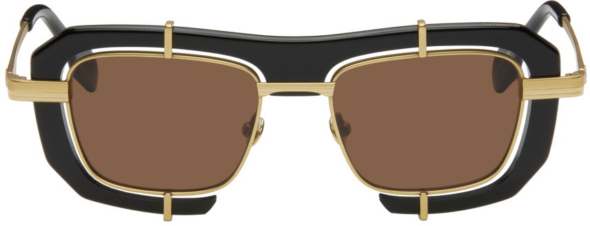 Slnečné okuliare JW Anderson SSENSE Exclusive Black & Gold Geometric Sunglasses Čierna | EW0008-FA0426, 0