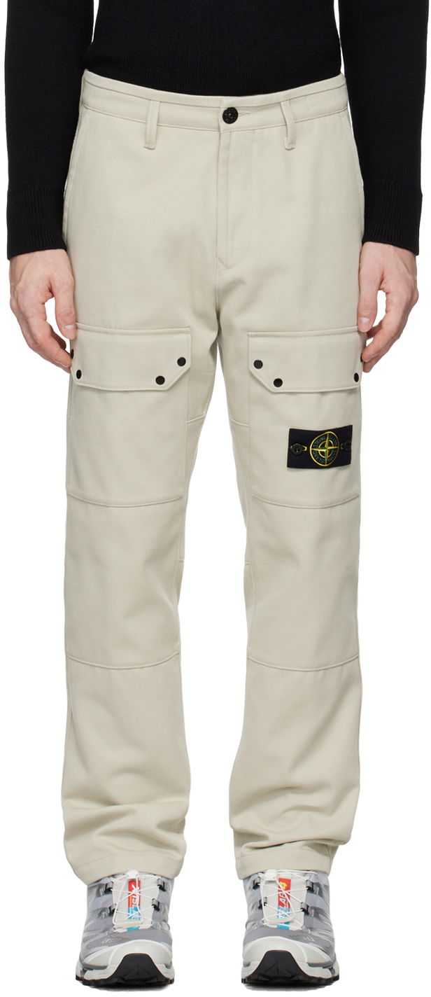 Cargo nohavice Stone Island Logo Patch Cargo Pants Béžová | 811532403, 0