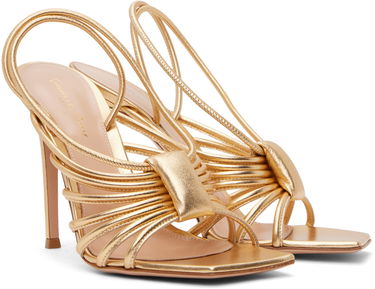 Tenisky a topánky Gianvito Rossi Hellen Square Toe Heeled Sandals Metalická | G32488-15RIC-NPS, 3