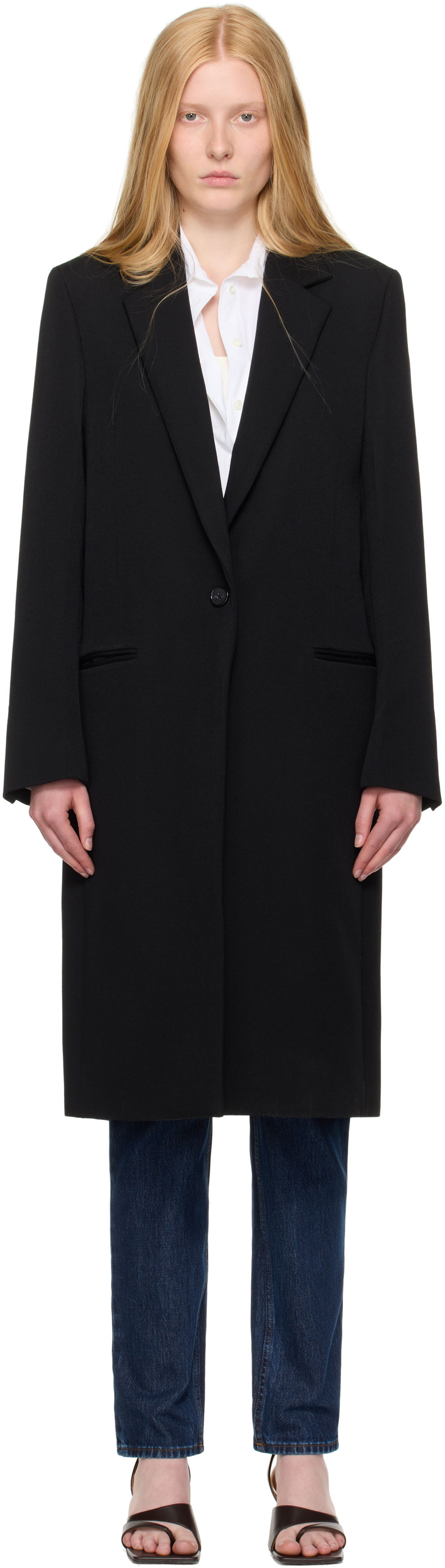 Kabáty TOTEME TOTEME Classic Tailored Coat Čierna | 252-WRO0198-FB0412, 0