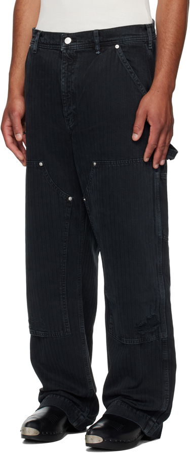 Nohavice Enfants Riches Déprimés Double Knee Denim Trousers by Enfants Riches Déprimés Čierna | 050-410, 3