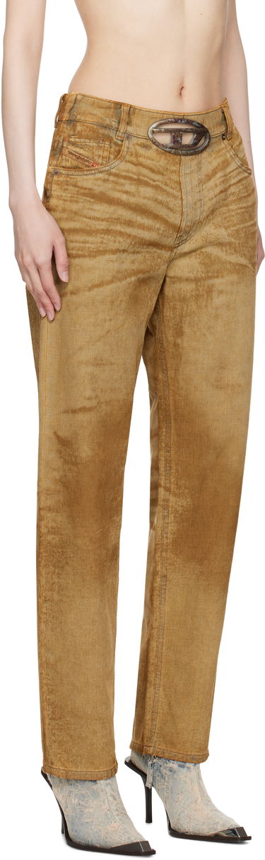 Džínsy Diesel Straight Fit Jeans With Embossed Belt Béžová | A16677 0AJET, 1
