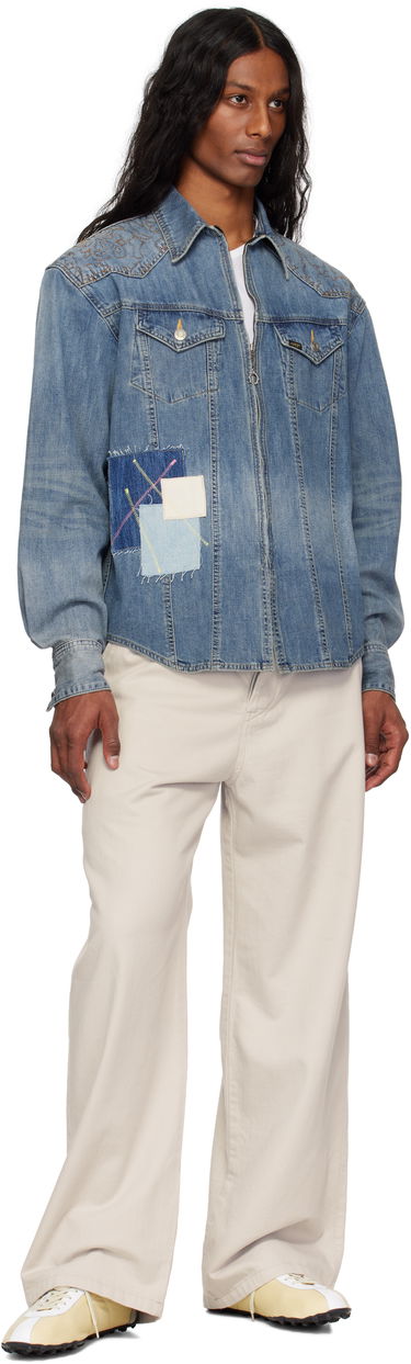 Bunda Andersson Bell Andersson Bell Embroidered Patchwork Denim Jacket Modrá | atb1273m, 3