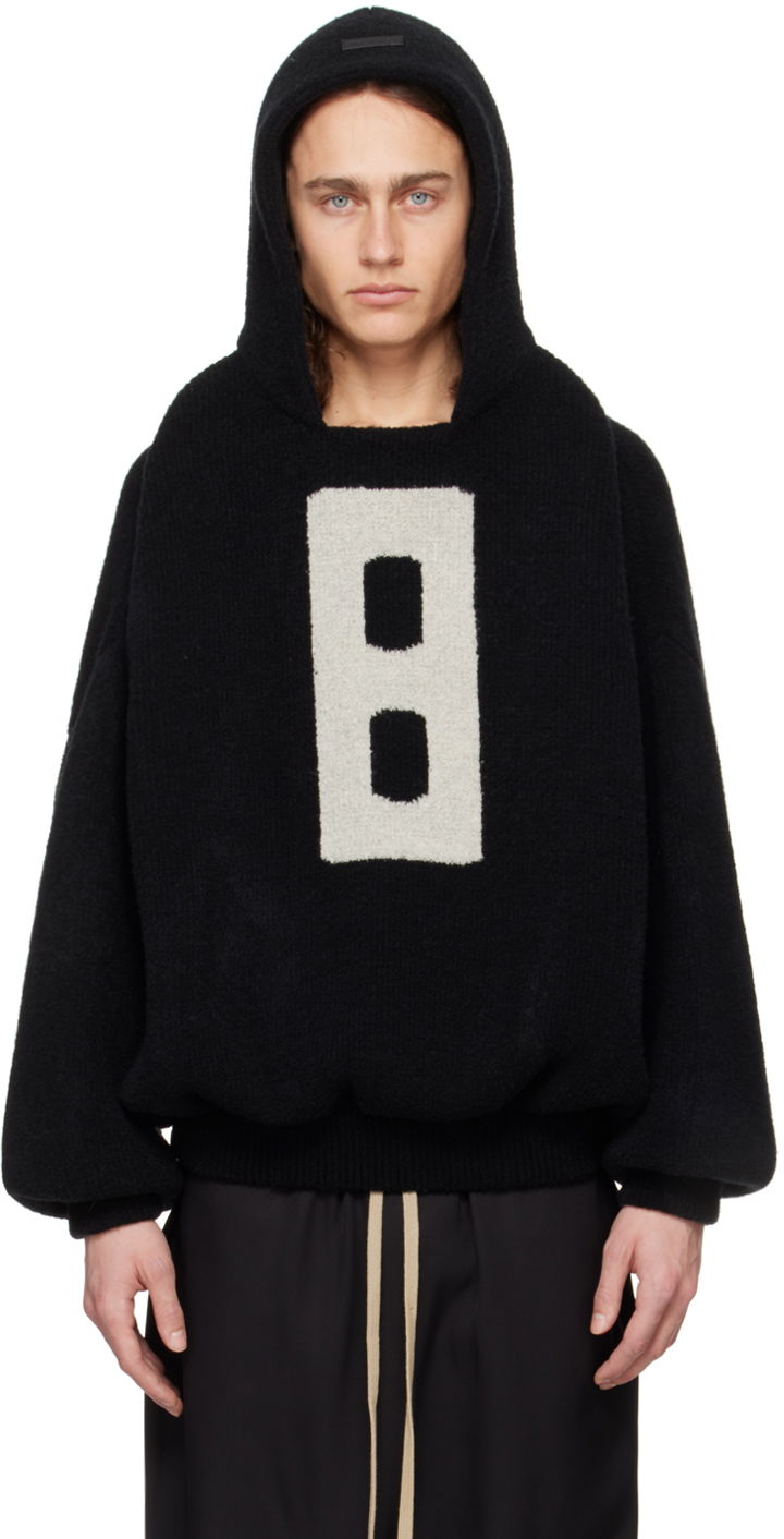 Black Jacquard Hoodie