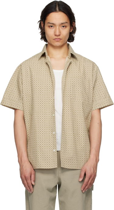 Košeľa A.P.C. A.P.C. Ross Geometric-Print Short-Sleeve Shirt Béžová | COHFY-H12541, 0