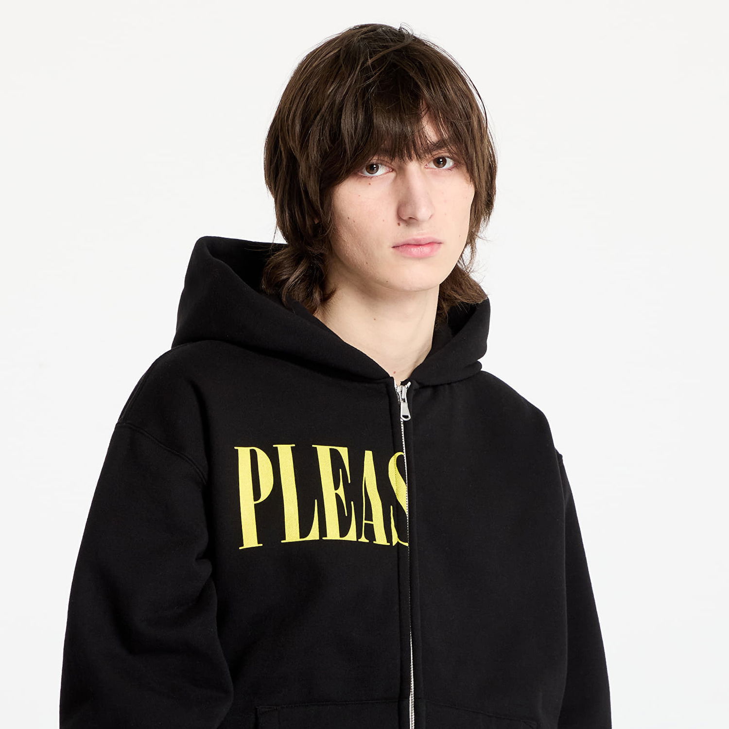 Mikina Pleasures PLEASURES Split Zip Hoodie Čierna | P25SP016 BLACK, 1