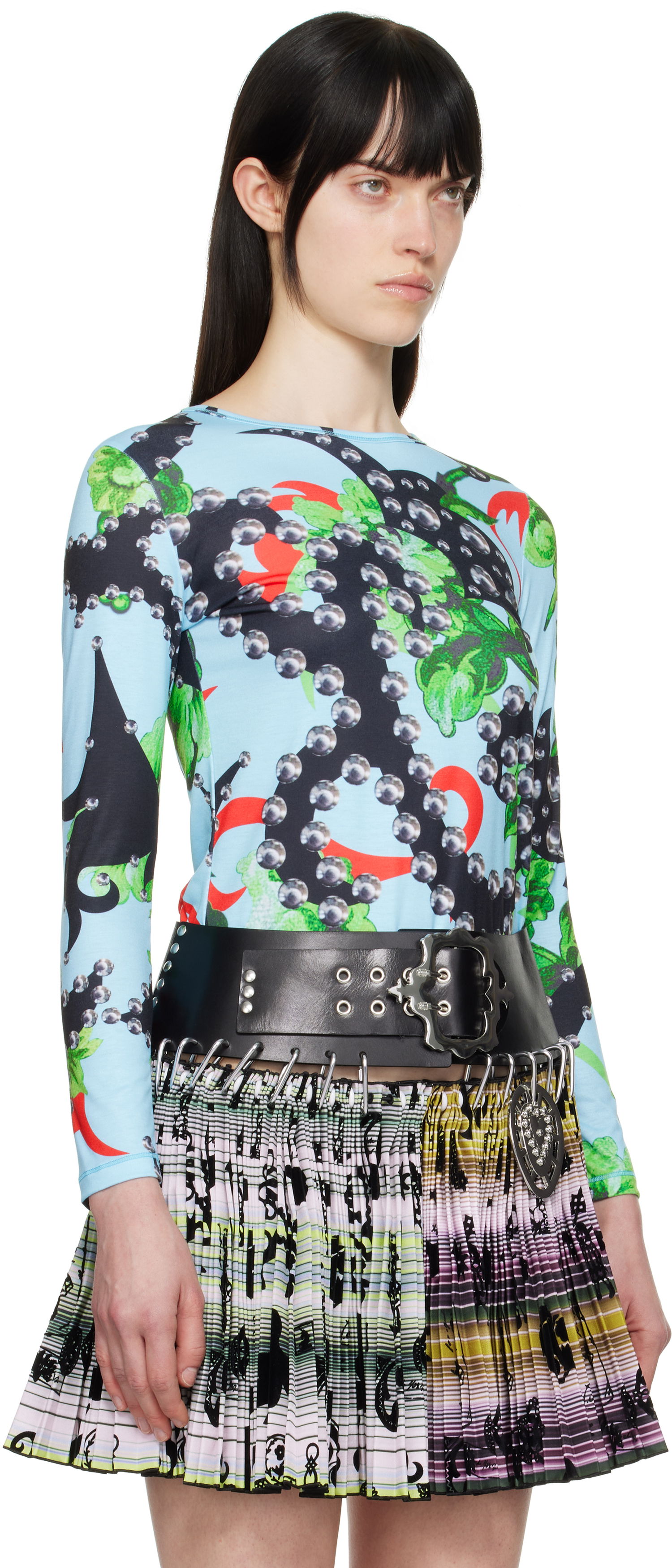 Sukňa Chopova Lowena Chopova Lowena Spangle Tangle Fitted Jersey T-Shirt Rôznofarebný | 2307, 1