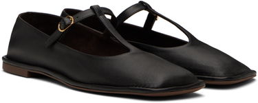 Tenisky a topánky The Row The Row Square T-Strap Ballerina Flats Čierna | F1599-SL3, 3