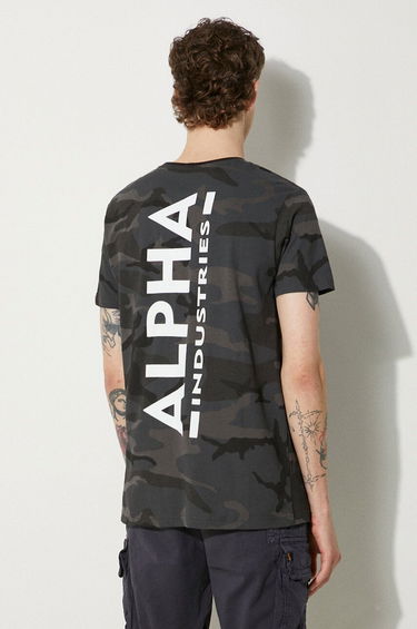Tričko Alpha Industries Men's Camo T-Shirt with Short Sleeves Šedá | 128507C.125, 1