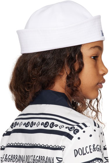 Klobúk Dolce & Gabbana Dolce&Gabbana Embroidered-Logo Sailor Hat Biela | LB5H53 G7O3B, 2