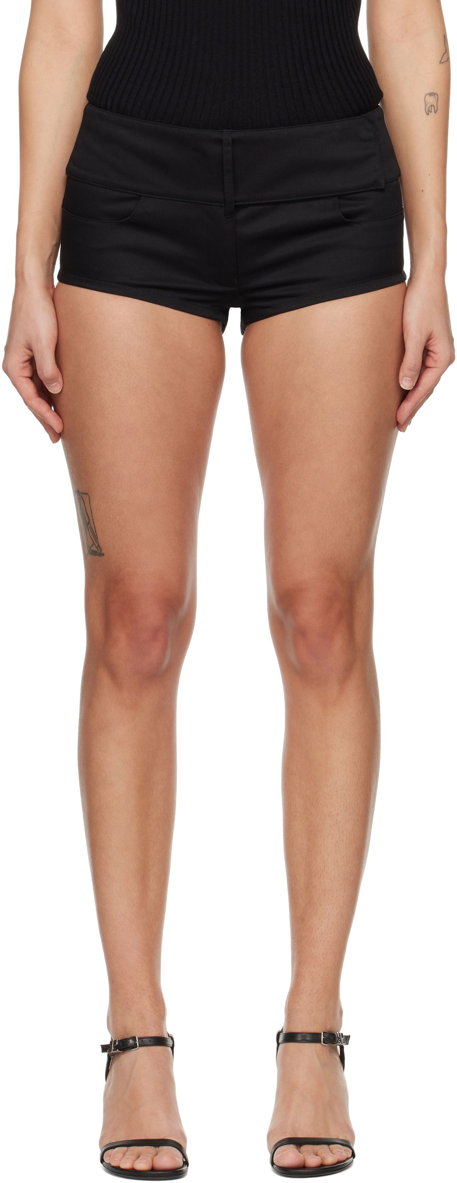 Šortky Courrèges Courrèges Belted Mini Shorts Čierna | 125CSH048PL0178, 0