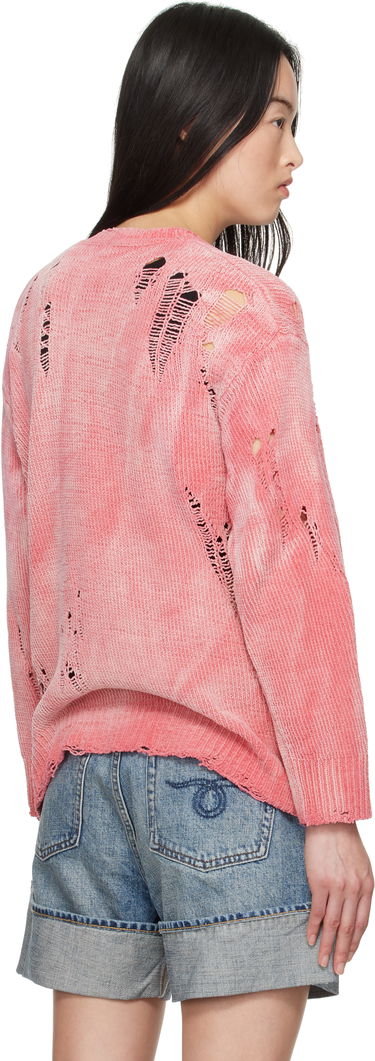 Sveter R13 R13 Distressed Boyfriend Cardigan Ružová | R13WY237-Y201B, 2