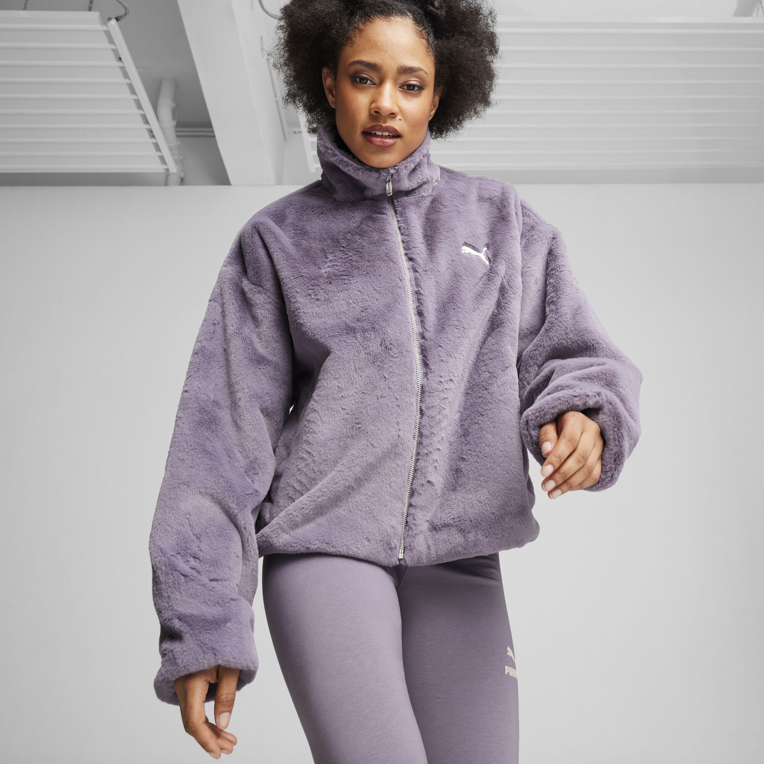 Mikina Puma Women's Soft Fleece Jacket Fialová | 626517_30, 0