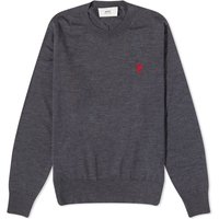Sveter AMI Small A Heart Crewneck Šedá | HKS111-KN0025-055, 1