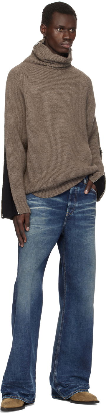 Sveter Helmut Lang Suitcase Turtleneck Sweater Hnedá | O06HM797, 4