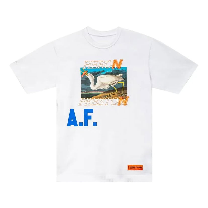 Tričko HERON PRESTON Heron Preston Heron AF Graphic T-Shirt Biela | HMAA020R21JER0020145