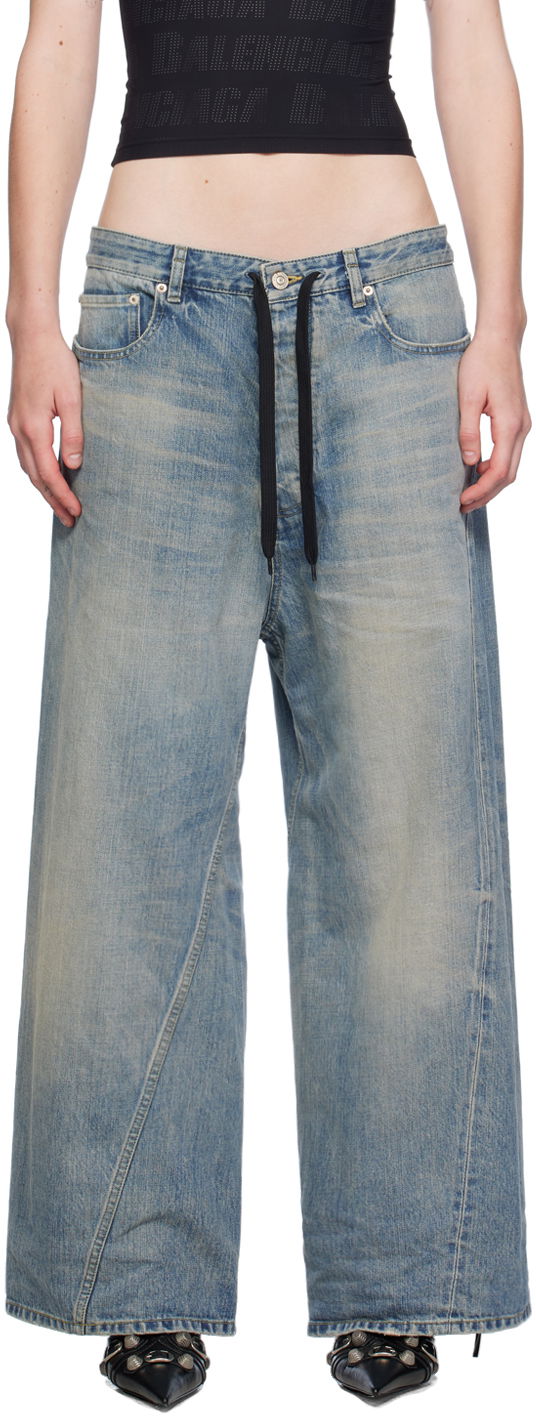 Džínsy Balenciaga Blue Oversized Baggy Jeans Modrá | 786644 TQW55, 0
