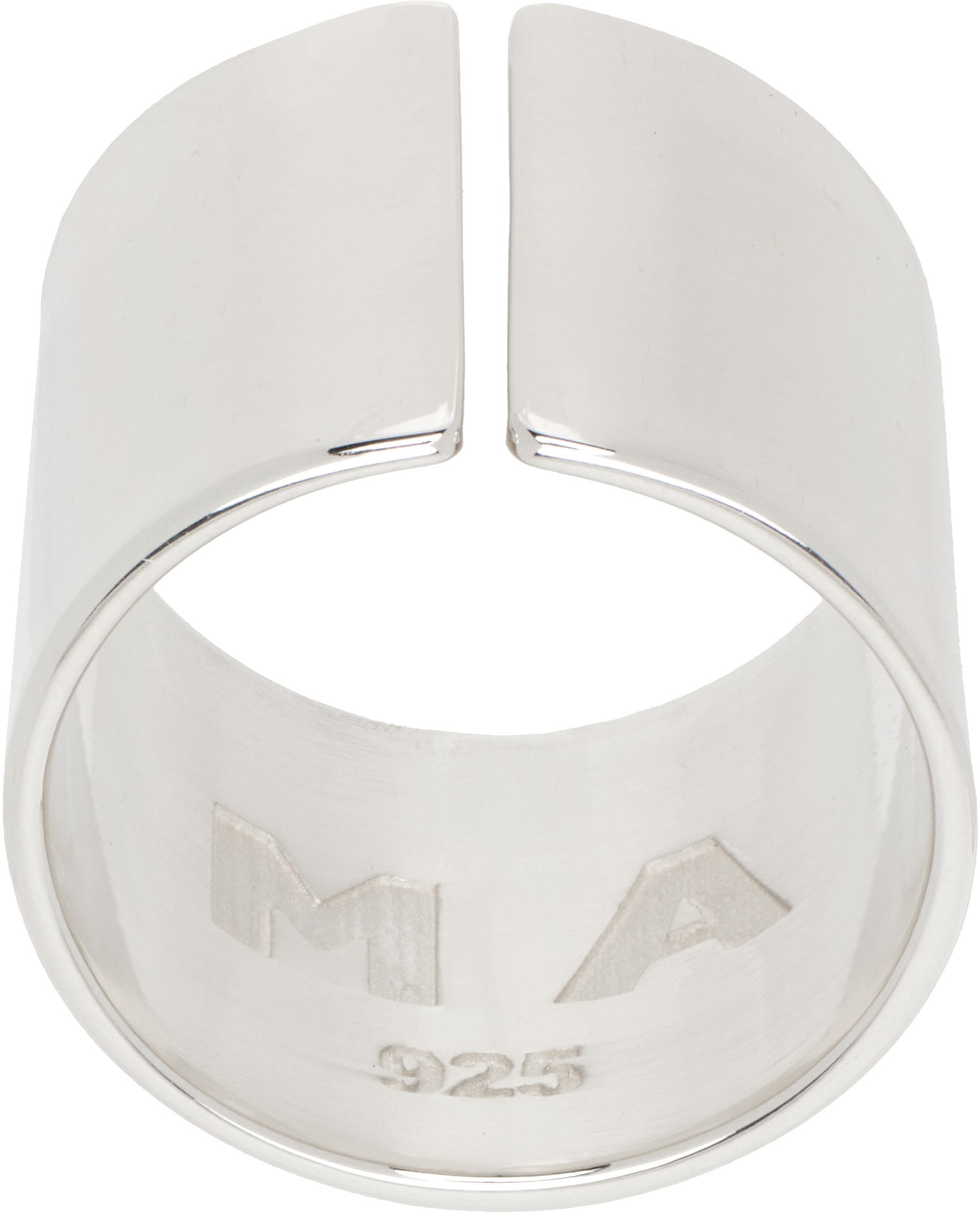 Prsteň MARTINE ALI Martine Ali 'MA' Silver Cuff Ring Metalická | MASS25044, 0