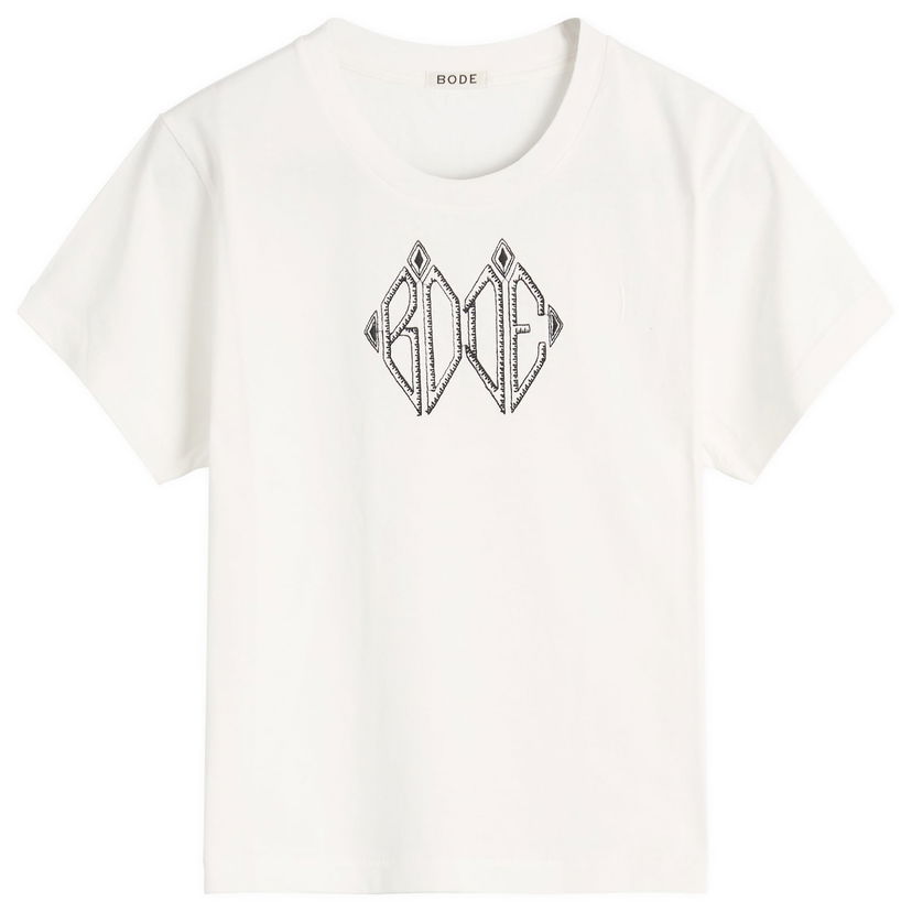 Tričko Bode Diamond Monogram T-Shirt Biela | WRF25CS018-CREAM