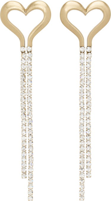 Náušnice Area Crystal Heart Fringe Earrings Metalická | PF24AWJW0017OT01, 0