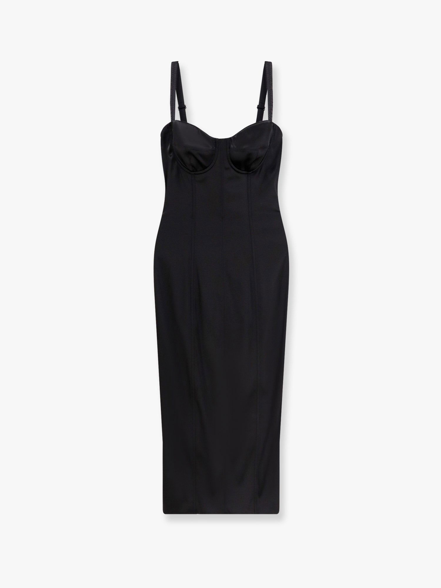 Šaty Dolce & Gabbana Dolce & Gabbana Fitted Midi Dress Čierna | F6DIHTFURADN0000, 0