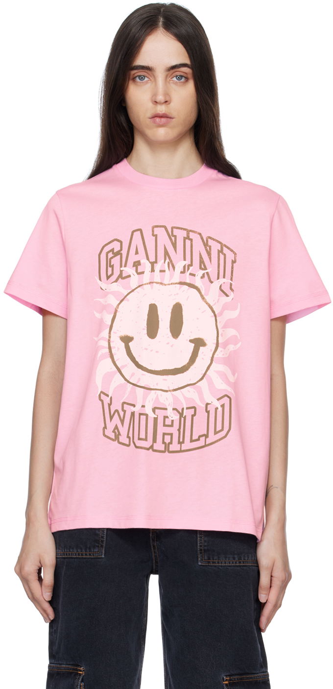 GANNI Smiley Graphic T-Shirt