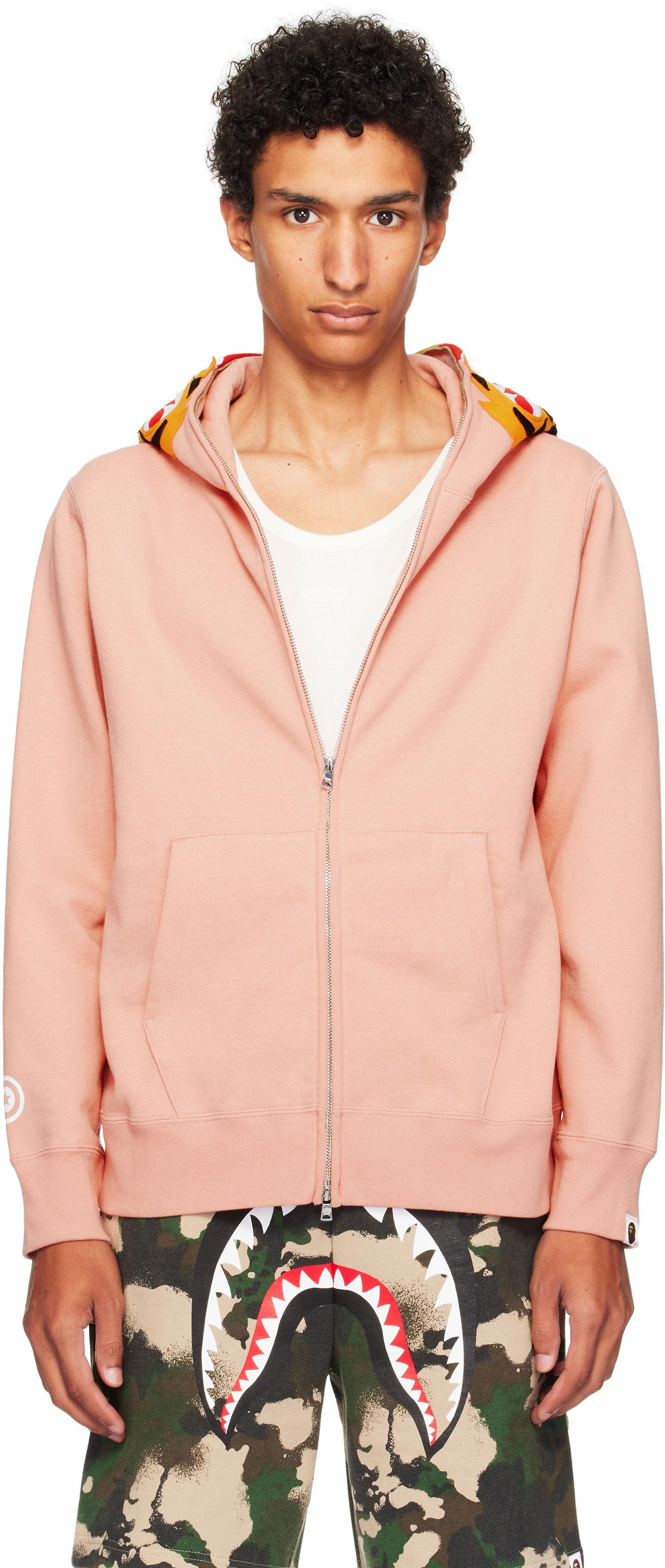 Mikina BAPE Tiger Full Zip Hoodie Ružová | 001ZPL301006M, 0