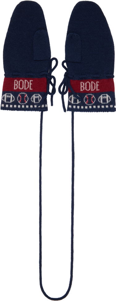 Rukavice Bode Jacquard Mittens Modrá | MRF24KA022, 1