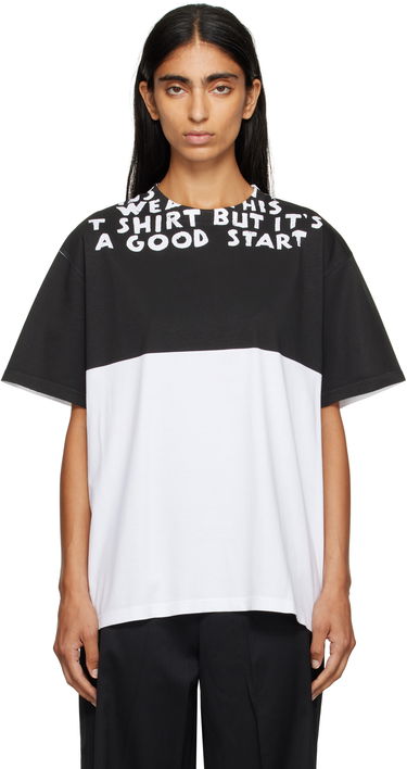 Tričko Maison Margiela MM6 Maison Margiela Two-Tone T-Shirt Čierna | SH2GC0033 M20048, 0