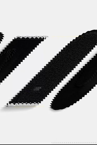 Rukavice UGG Shearling and Suede Mittens with Scalloped Trim Čierna | 101031, 0