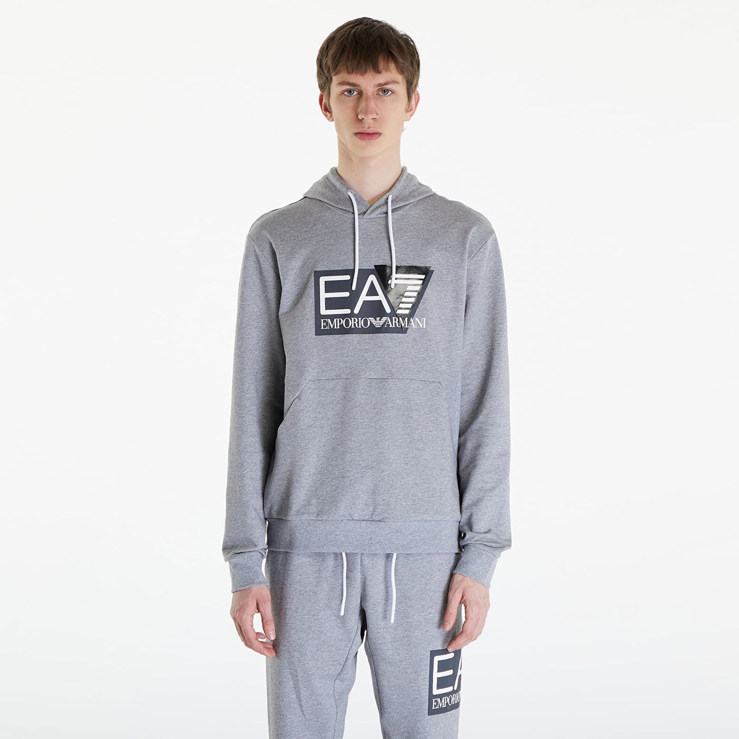 Mikina Emporio Armani EA7 Felpa Medium Grey Melange Šedá | 3DPM62PJ05Z3905, 0