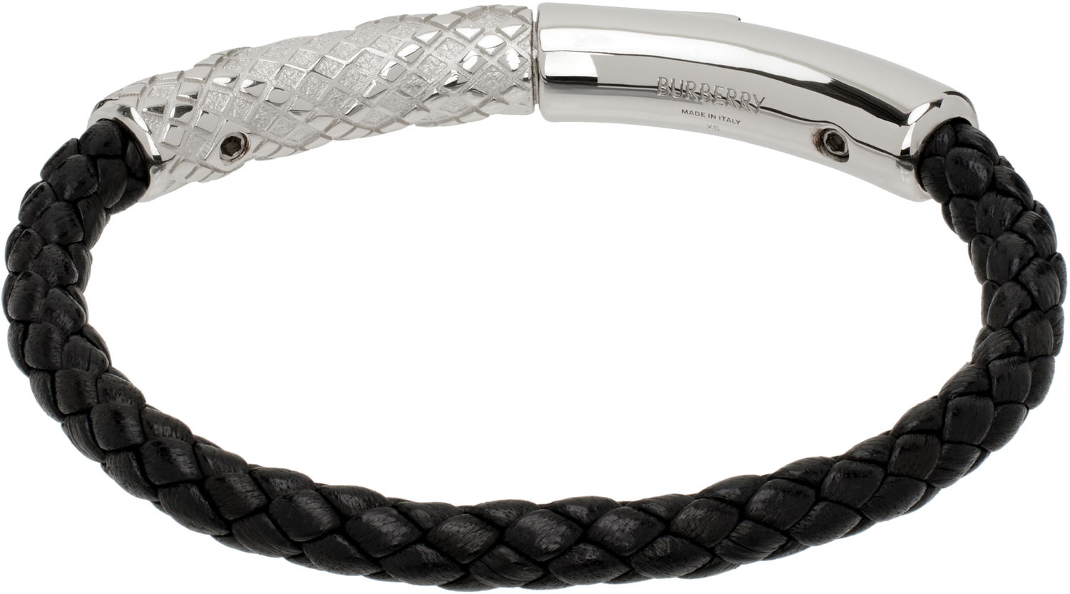 Náramok Burberry Check Pattern Leather Bracelet Metalická | 8105618, 1