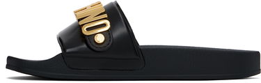 Tenisky a topánky Moschino Moschino Lettering Logo Slides Čierna | 251 MB28032G0M G11 000, 2