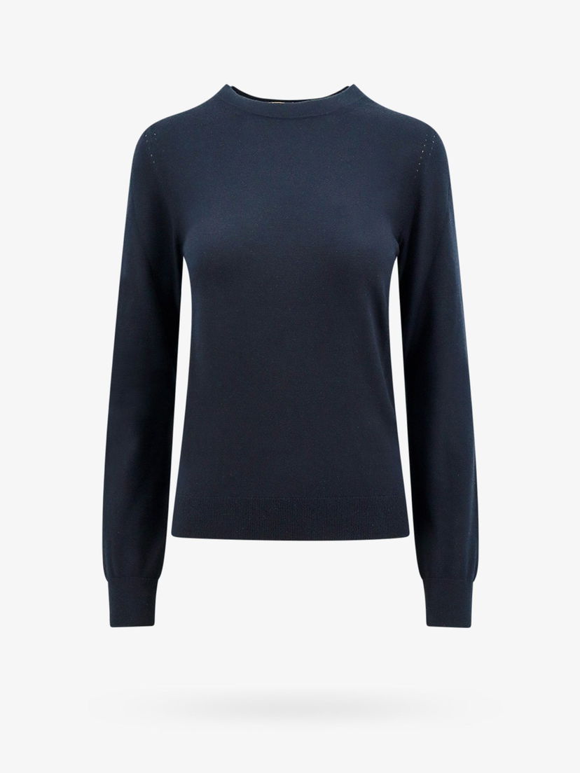 Sveter Loro Piana Navy Blue Crew Neck Sweater Modrá | FAM9049W000