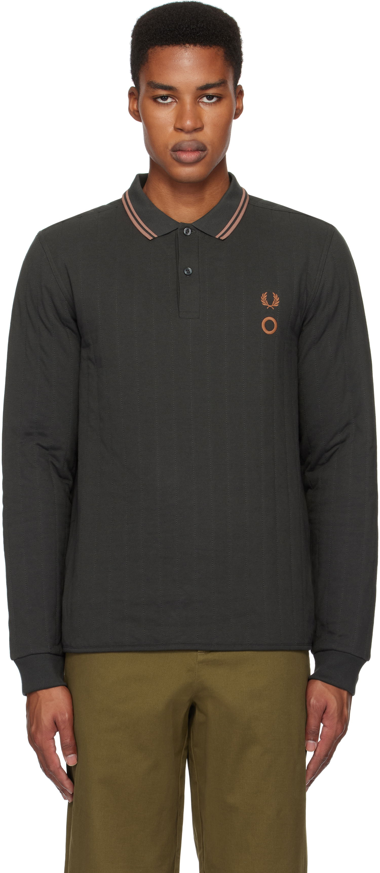 Polo tričko Craig Green Long Sleeve Quilted Polo Zelené | SM8152, 0