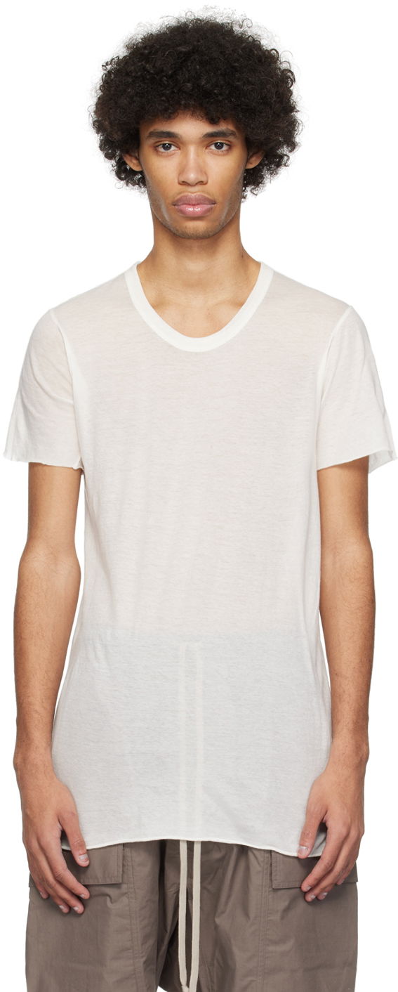 Tričko Rick Owens Basic T-Shirt Biela | RU01D3251 UC, 0