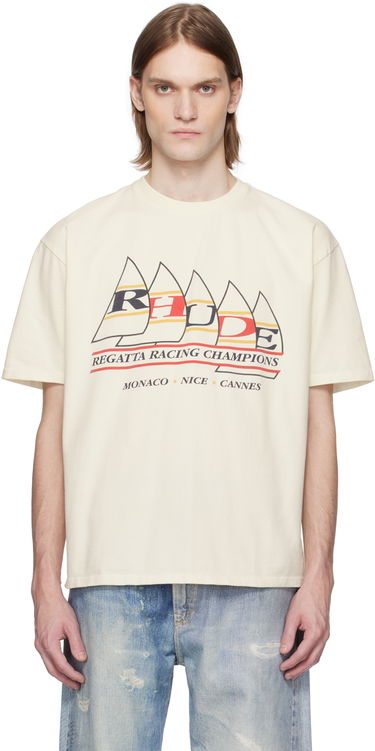 Tričko Rhude Rhude Regatta Champions Graphic T-Shirt Béžová | RHSS25TT04012, 0