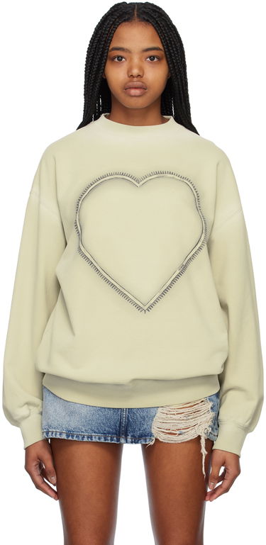 Sveter We11done We11done Heart Choker Sweatshirt Zelené | WD-TS1-23-809-U-IV, 0