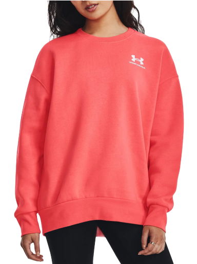 Mikina Under Armour UA Essential Fleece Oversized Crew Červená | 1379475-690