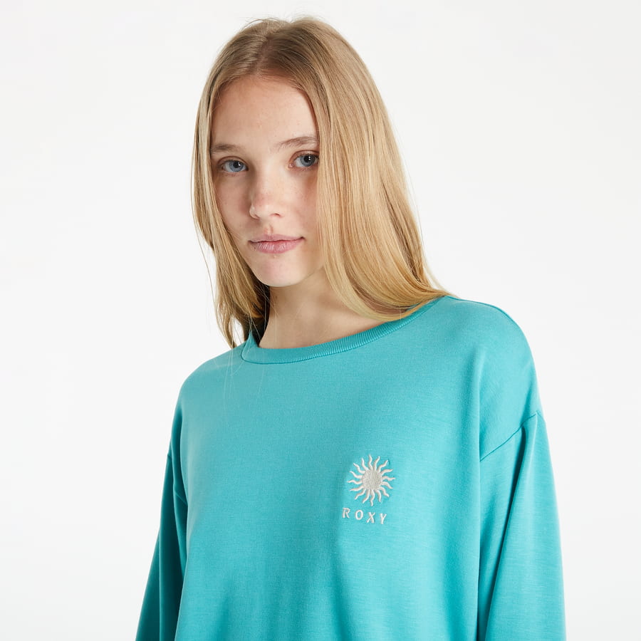 Mikina Roxy Surfing Moonlight Tyrkysová | ERJFT04545, 1