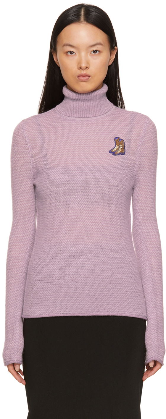 Sveter Marc Jacobs Marc Jacobs The Tuckstitch Turtleneck Sweater Fialová | N603W07RE21, 0