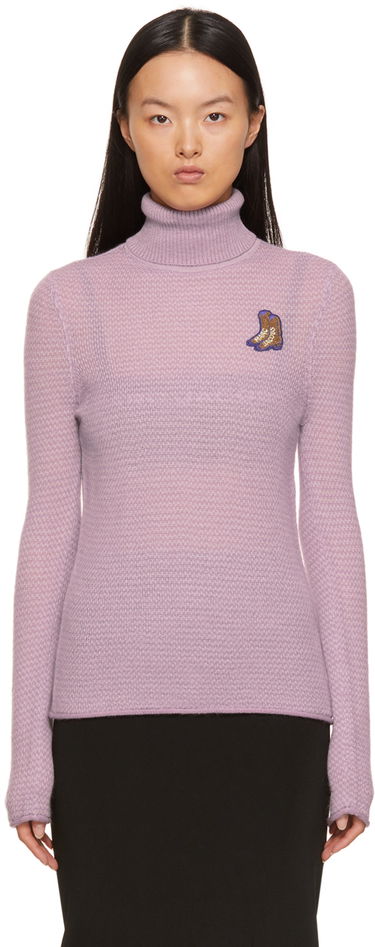 Sveter Marc Jacobs Marc Jacobs The Tuckstitch Turtleneck Sweater Fialová | N603W07RE21, 0