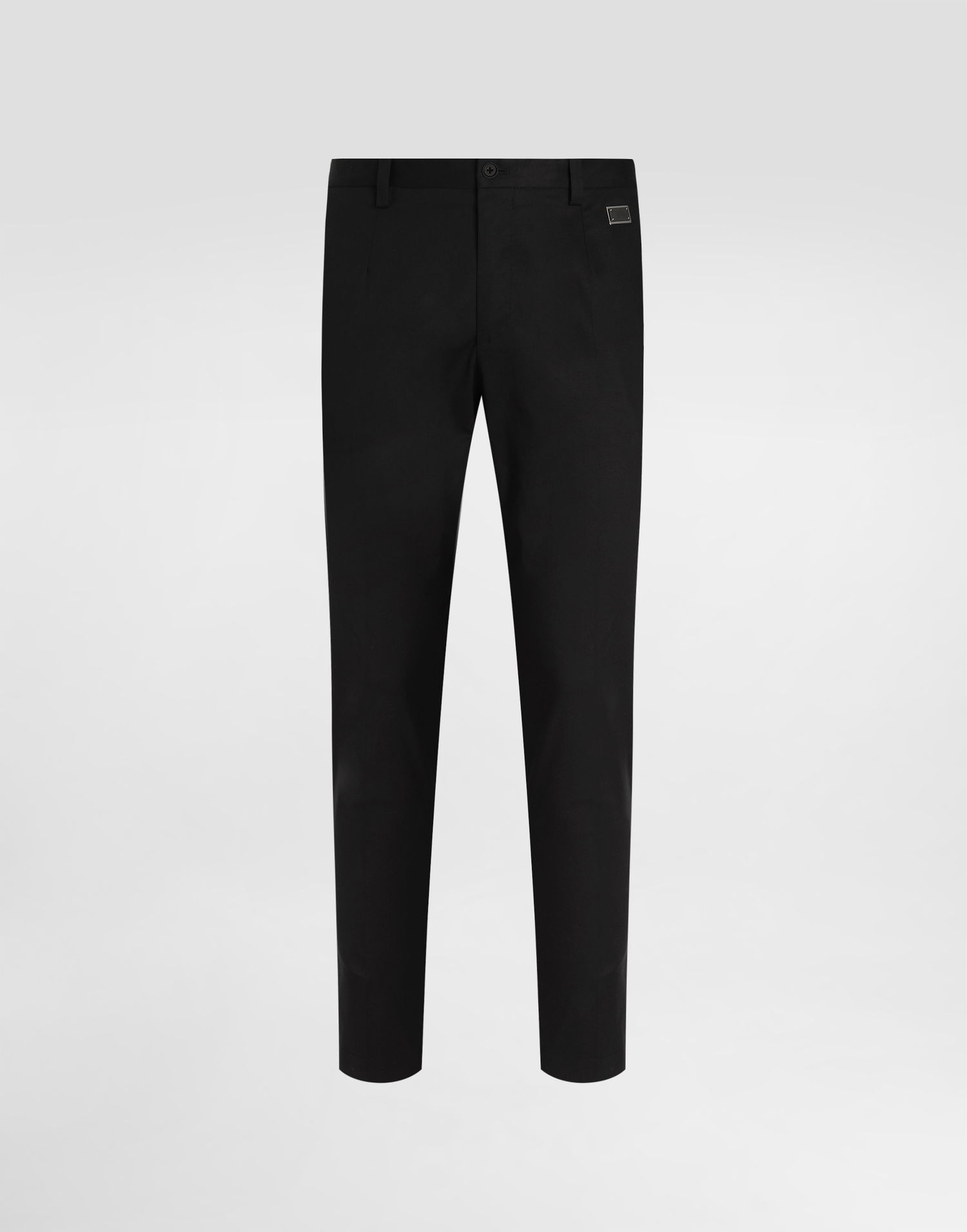 Nohavice Dolce & Gabbana Dolce & Gabbana Tailored Cotton Pants Čierna | GW13ETFUFNVN0000, 0