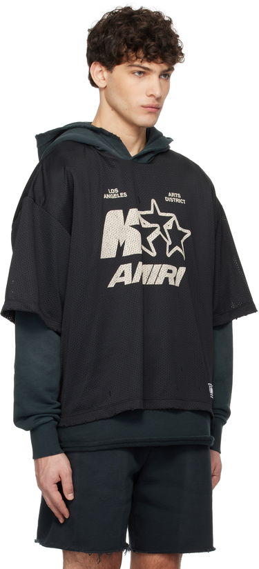 Dres AMIRI AMIRI MA Star Mesh Hoodie Čierna | AMJYHD1092, 1