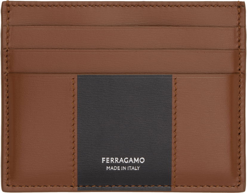 Peňaženka FERRAGAMO Card Holder Bicolor Hnedá | 775990