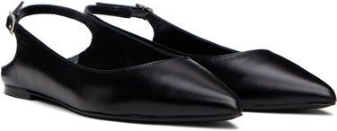 Doplnky BY FAR BY FAR Koyna Creased Calf Leather Ballerina Flats Čierna | MWFFC026CL034BK001PL, 3