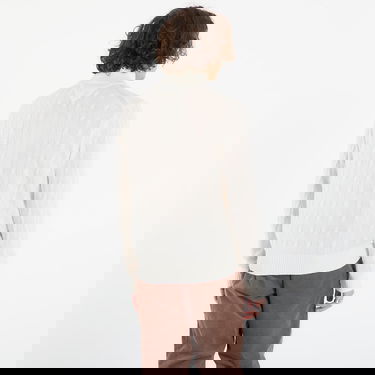 Sveter Tommy Hilfiger Lambswool Blend Cable Zip Mock Sweater XL Biela | MW0MW40443 Z00, 2