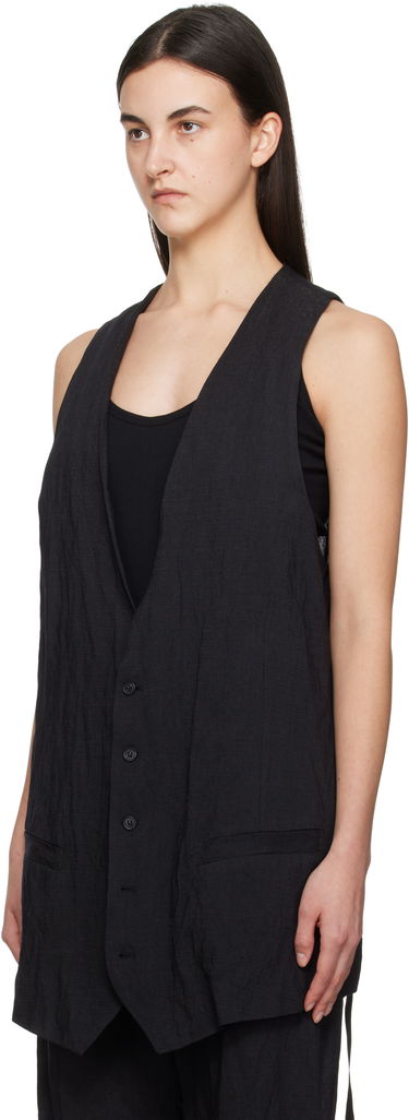Vesta Maison Margiela MM6 Maison Margiela Crinkled Tailoring Vest Čierna | S52FB0093 M35253, 3