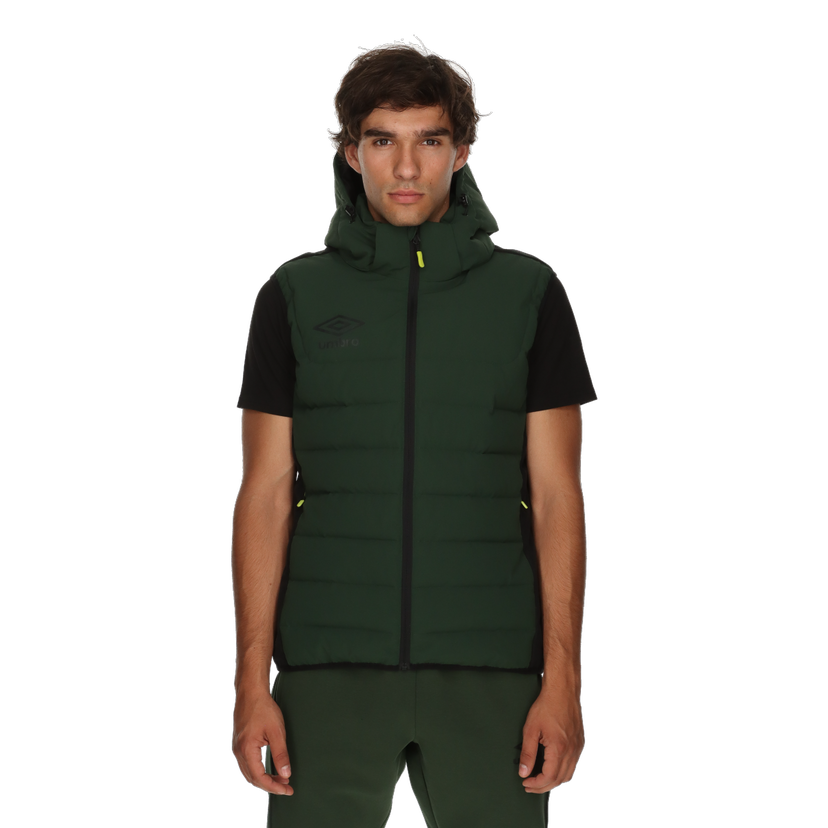 Vesta Umbro Essentials Hooded Puffer Vest Zelené | UMA253M500-68