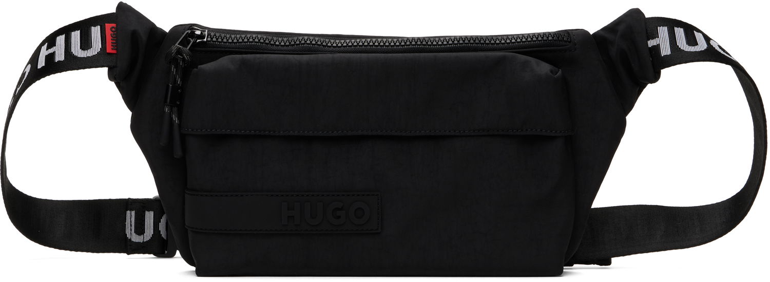 Ľadvinka BOSS Logo Patch Belt Bag Čierna | 50541968, 0